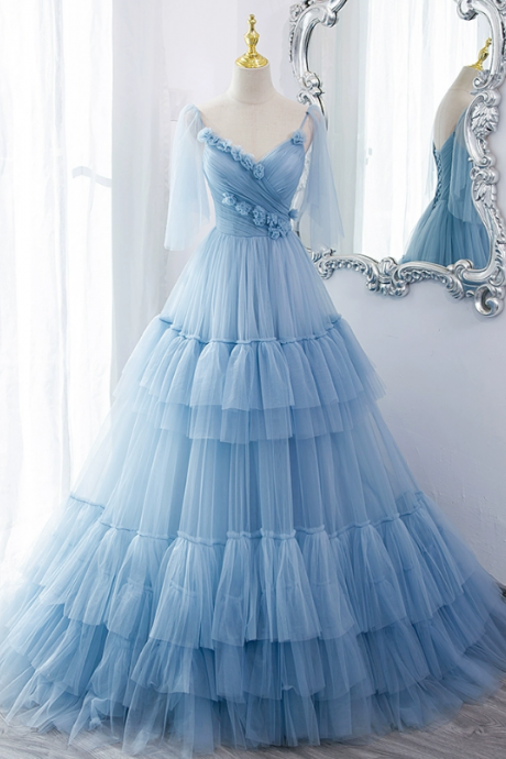 Prom Dresses,blue Evening Dresses, Party Dresses, Bar Mitzvah Dresses, Host Long Dresses
