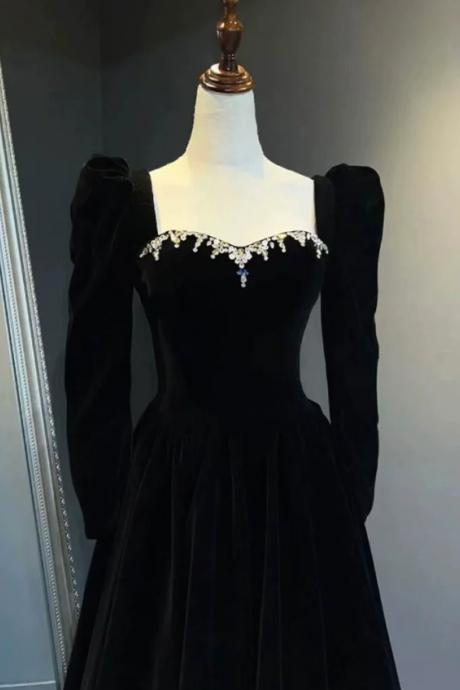 Prom Dresses,party Dresses, French Hepburn Style Black Dresses, Homecoming Dresses, Party Dresses