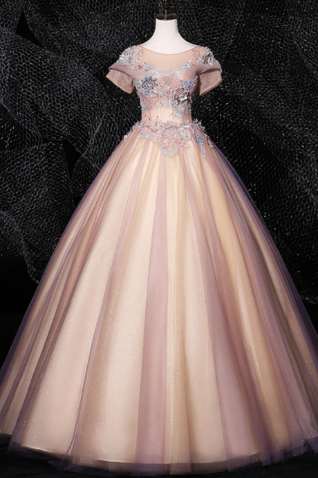 Prom Dresses,pink Evening Dresses, Puffy Dresses, Fashion Stage Dresses, Temperament Princess Dresses, Party Dresses