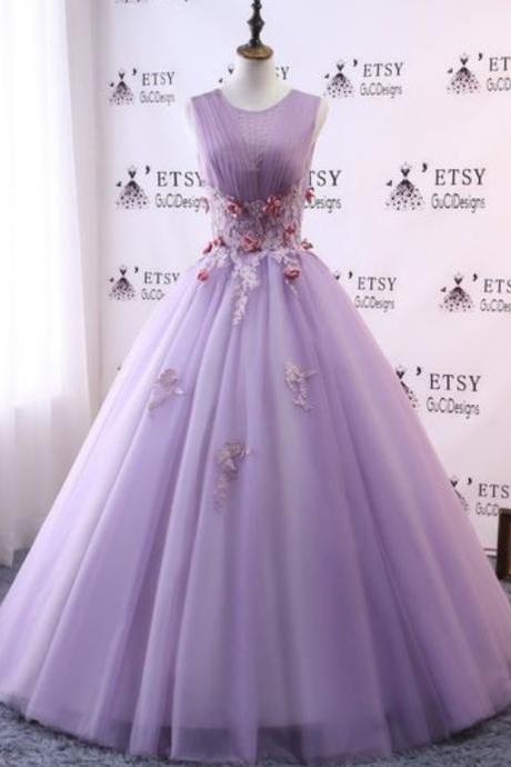 Prom Dresses, Prom Ball Gown Lavender Purple Dress Long Tulle Dress Women Formal Evening
