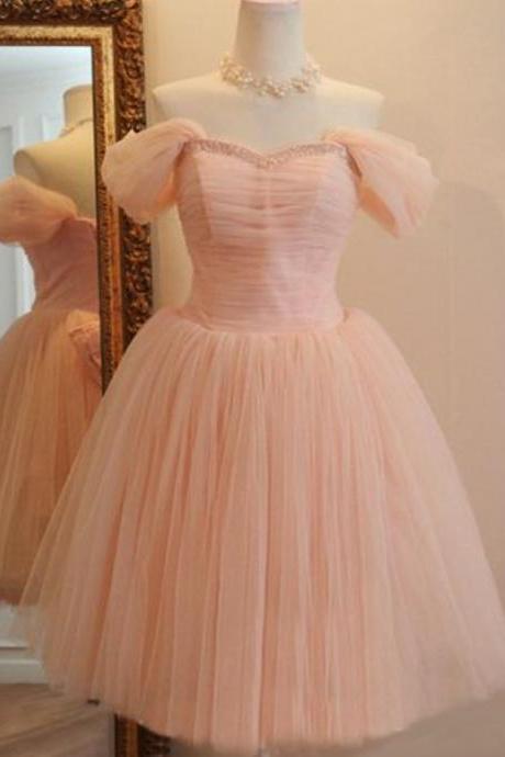 Homecoming Dresses, Charming A-line Noble Short Tulle Homecoming Dress