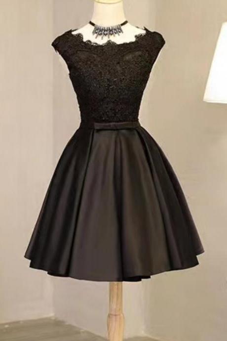 Homecoming Dresses,lace Short Little Black Dress Party Dress