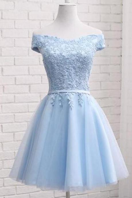 Homecoming Dresses,cute Blue Homecoming Dresses