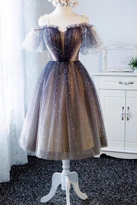 Homecoming Dresses,cute Tulle Sequins Short Prom Dress