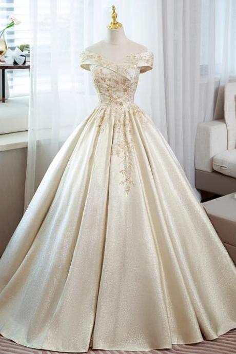 Prom Dresses,texture Premium Applique Evening Gowns Noble Elegant Dresses