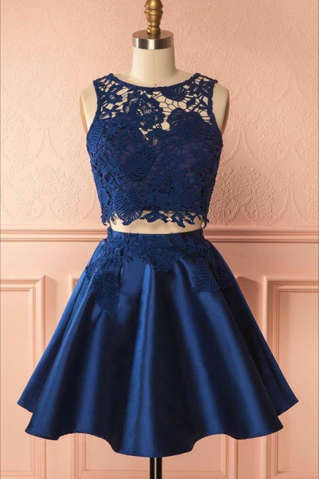 Forest Green Halter Neck Short Skater Dress, Homecoming Dress on Luulla