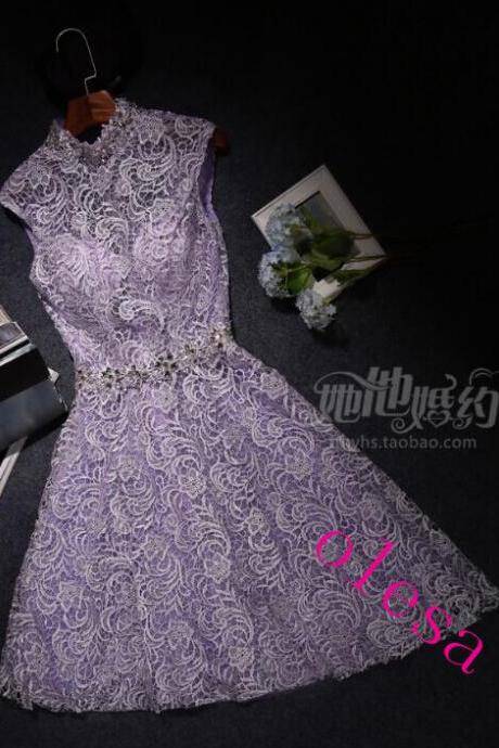 Homecoming Dress Knee Length Lace Evening Dress Prom Dress Cheap Prom Dress Party Prom Dress Prom Dress