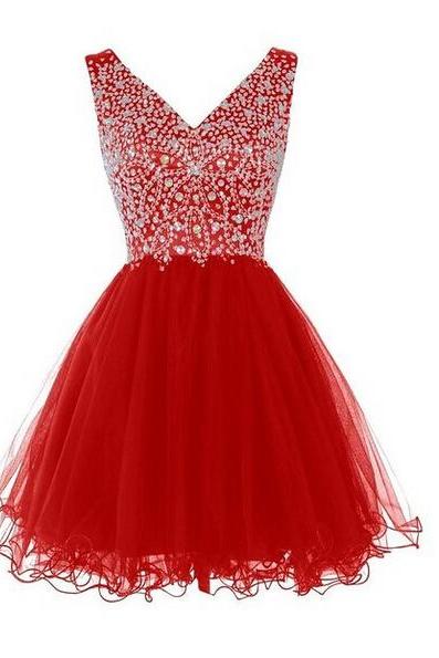 Tulle Homecoming Dress, Homecoming Dress,Red Homecoming Dress,Tulle Homecoming Dress,Short Prom Dress,Country Homecoming Gowns,Sweet 16 Dress,Simple Homecoming Dress,Casual Parties Gowns