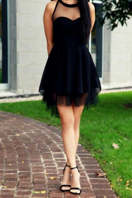 Black Homecoming Dress,Tulle Homecoming Dresses,Homecoming Gowns,Party Dress,Short Prom Gown,Sweet 16 Dress,Strapless Homecoming Dresses,Cheap Formal Dress