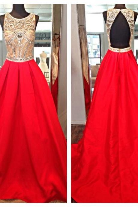 Red Prom Dresses,Open Back Prom Gowns,Backless Prom Dresses,Sparkle Party Dresses,Long Prom Gown,Open Backs Prom Dress, Evening Gowns,Sparkly Formal Gown
