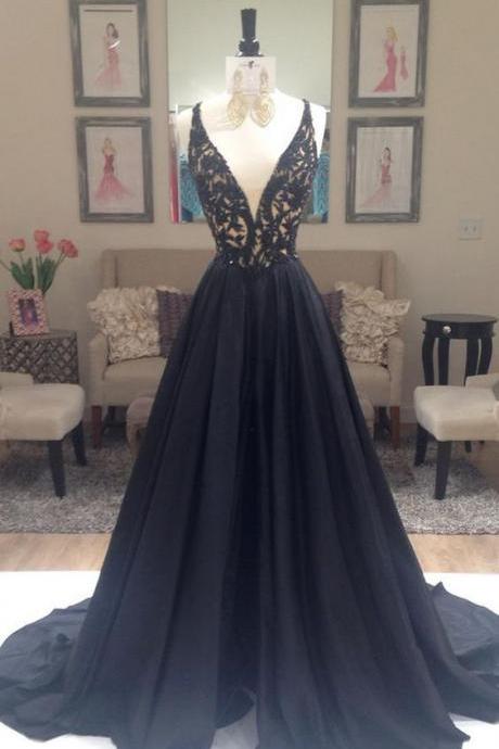 Black Prom Dresses,Backless Prom Dress,Sexy Prom Dress,Simple Prom Dresses,2016 Formal Gown,Evening Gowns,Beaded Party Dress,Prom Gown For Teens