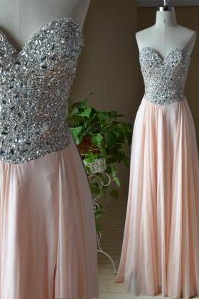 2016 Prom Dresses,blush Pink Evening Gowns,sexy Formal Dresses,chiffon Prom Dresses,2016 Fashion Evening Gown,sexy Evening Dress,party