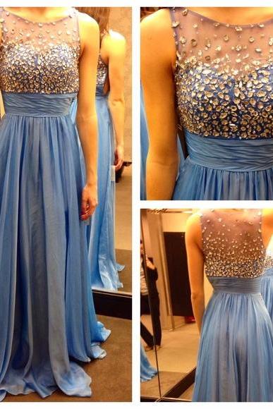 Blue Prom Dresses,Chiffon Prom Gowns,Sparkle Prom Dresses,Long Party Dresses,Simple Prom Dress,Elegant Evening Gowns,Modest Prom Gowns,Beaded Bodice Evening Gowns