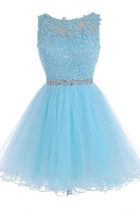 Tulle Homecoming Dress,lace Homecoming Dress,blue Homecoming Dress,fitted Homecoming Dress,short Prom Dress,homecoming Gowns,cute Sweet 16 Dress