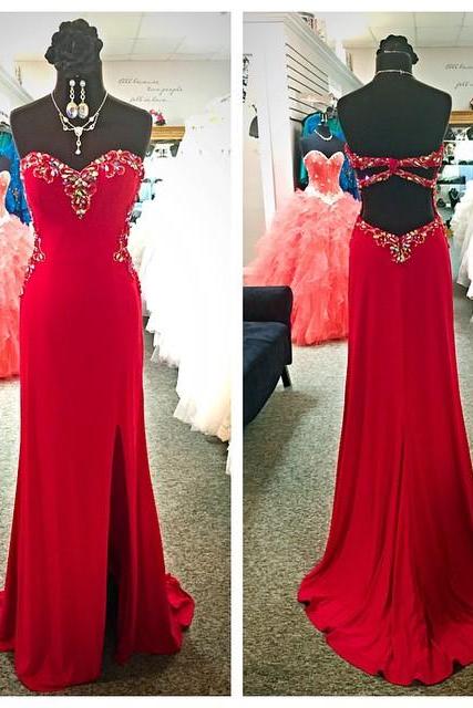 Red Prom Dresses,Mermaid Prom Dress,Red Prom Gown,Prom Gowns,Elegant Evening Dress,Modest Evening Gowns,Simple Party Gowns,2016 Prom Dress