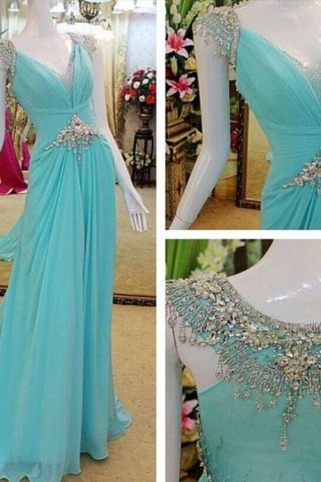 Prom Dresses,Evening Dress,Luxury Exquisite Cap Sleeves Beading Court-Train For women party gown, long prom dress, long evening dresses