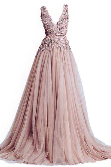Prom Dresses,Evening Dress,Blush Pink Prom Dresses,Ball Gown Prom Dress,Tulle Prom Dress,Simple Prom Dress,Tulle Prom Dress,Simple Evening Gowns,Cheap Party Dress,Elegant Prom Dresses,Formal Gowns For Teens