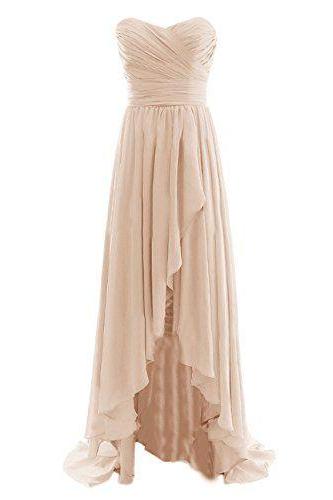 Prom Dresses,Evening Dress,Champagne Prom Dresses,Charming Evening Dress,Champagne Prom Gowns,Champagne Prom Dresses,New Prom Gowns,Champagne Evening Gown,High Low Party Dresses