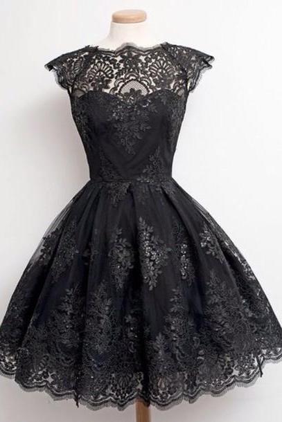 Homecoming Dresses,cute Homecoming Dress,lace Homecoming Dress,short Prom Dress,black Homecoming Gowns,sweet 16 Dress