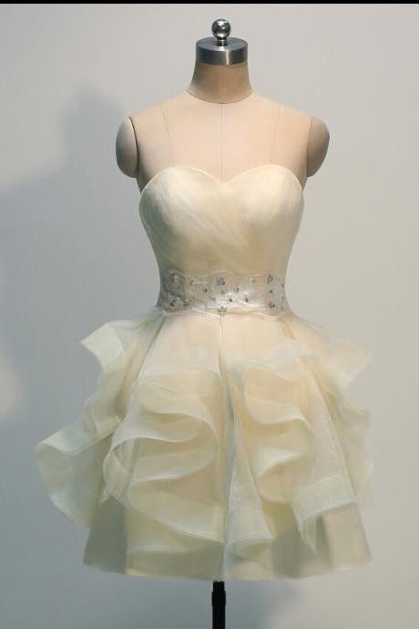 Charming Prom Dress,organza Homecoming Dress,short Homecoming Dresses,ruffles Party Dress,homecoming Dresses
