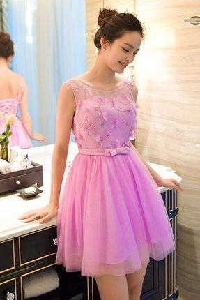 Prom Dresses,charming Prom Dress,tulle Prom Dress, Pink Homecoming Dress,homecoming Dresses,short Prom Dress