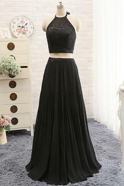 Prom Dresses,evening Dress,party Dresses,two Piece Prom Dress,black Prom Dress,chiffon Prom Dress,long Prom Dress,evening Formal Dress,women
