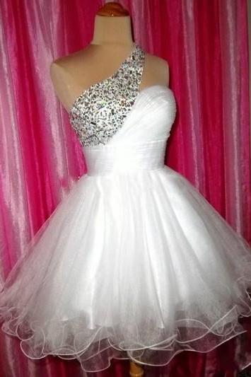 One Shoulder Homecoming Dress,homecoming Dresses,sweet 16 Dress, Homecoming Gowns