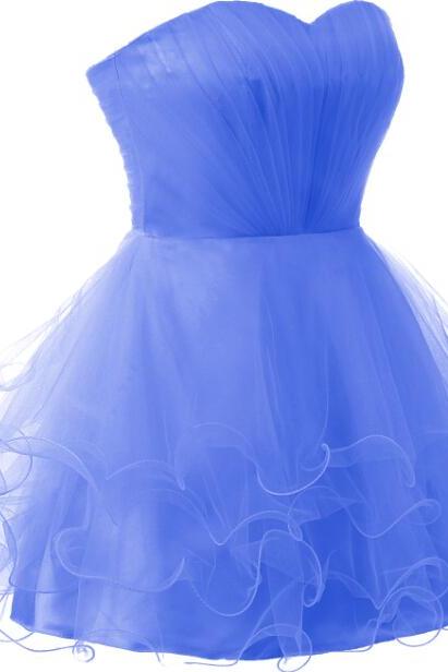 Homecoming Dress,homecoming Dresses,homecoming Gowns,short Prom Gown,sweet 16 Dress,blue Homecoming Dresses,tulle Cocktail Dress,fitted Formal