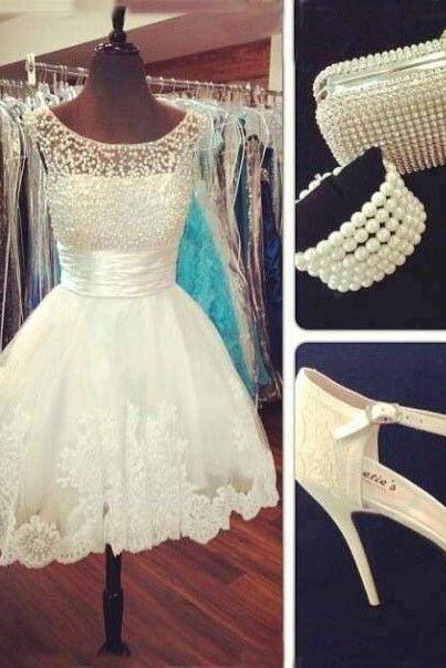 White Homecoming Dress,lace Homecoming Gown,tulle Homecoming Gowns,ball Gown Party Dress,short Prom Dresses,lace Formal Dress For