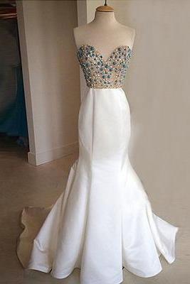 Prom Dresses,Evening Dress,Party Dresses,Sexy Prom Dresses,White Evening Dresses,New Fashion Prom Gowns,Elegant Prom Dress,Princess Prom Dresses,White Evening Gowns,White Formal Dress,White Evening Gown