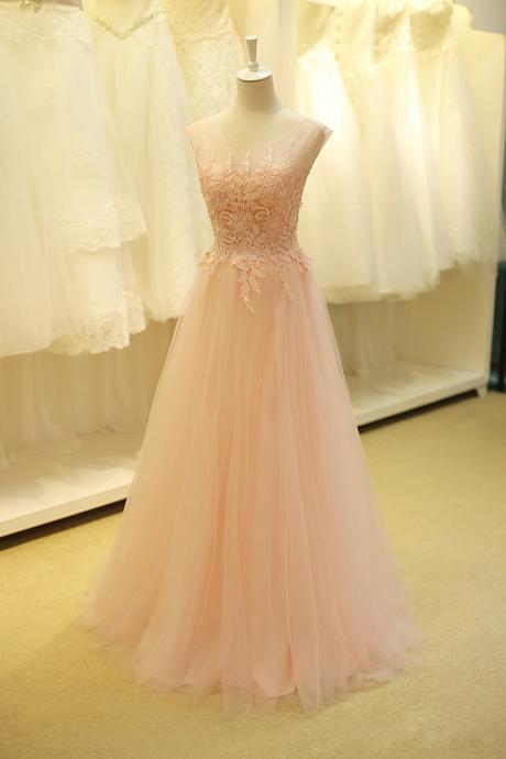 Prom Dresses,evening Dress,party Dresses,pink Prom Dress,a-line Lace Long Evening Dress,formal Gown From Formal Dress