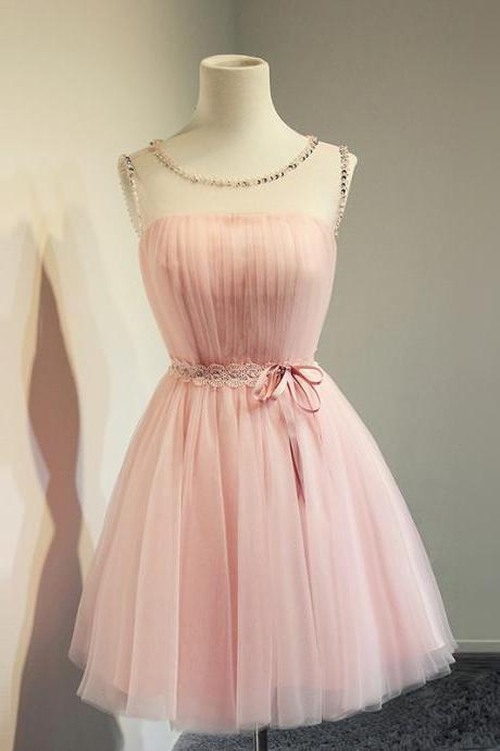 Homecoming Dresses,short Tulle Homecoming Dress Featuring Embellished Strapless Bodice And Open Back Detailing