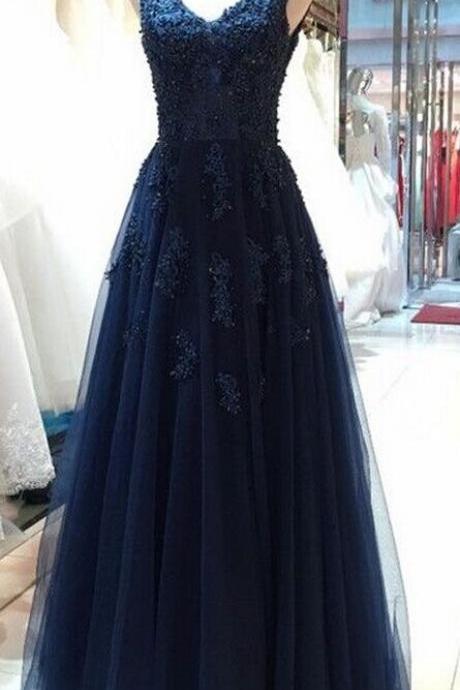 Charming Prom Dress,sleevelss A Line Prom Dress,tulle Prom Dresses