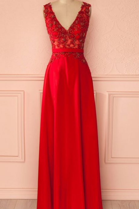 Red Prom Dresses,chiffon Evening Dress,chiffon Prom Dress,open Back Evening Gowns For Teens