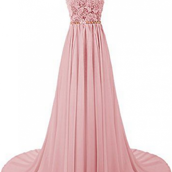 New Arrival Prom Dress,Pink Lace Long Prom Dresses,elegant A-line Lace ...