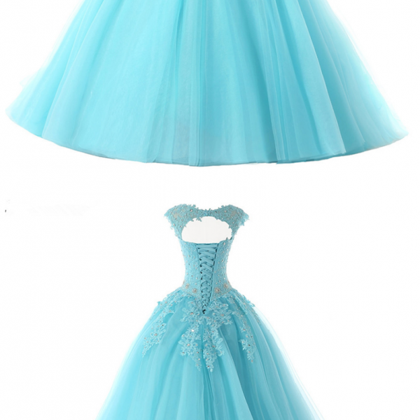 Ball Gown Prom Gowns , Lace Pink Tank Red Beading Lace Ball Gown