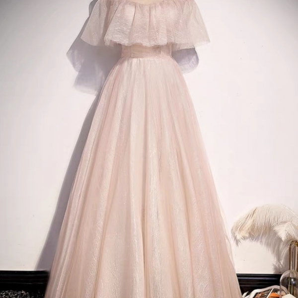 Prom Dresses,High quality ,atmosphere blush pink prom dress,long fairy temperament socialite dress