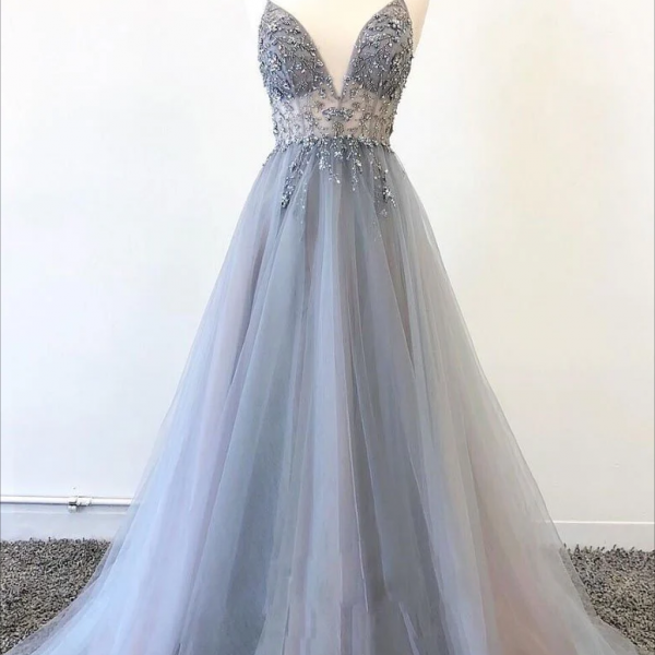 Sheah Open Back Dresses with Sweethart Slate Blue
