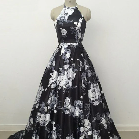 Black High Neck Two Pieces Short Prom Dress