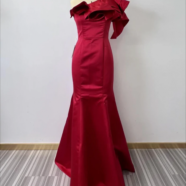 One Shoulder Shawl Trumpet Mermaid Lavender Prom Dress main image 0
