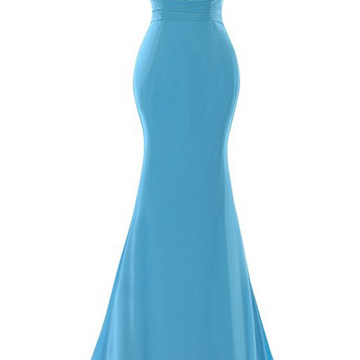 Luxurious Sparkling Light Blue Halter Mermaid Beaded Tulle Long Prom Dress Evening Dress cc5596