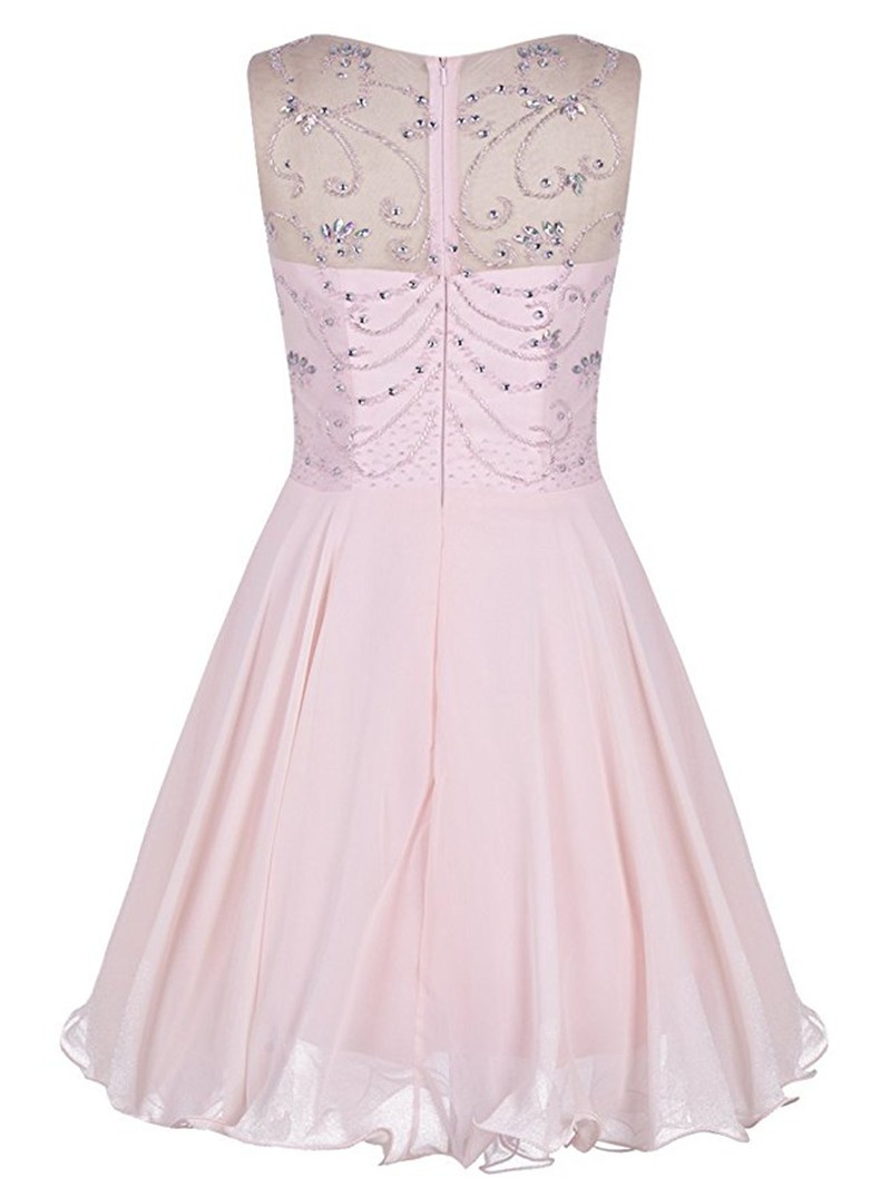 Short Pink Sweet Cheap Cap Sleeve Prom Dresses Dress For on
