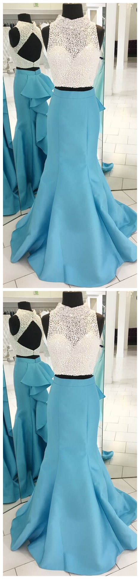 Rhinestone Embellished Sweetheart Sheath Dress with High Side Slit Red