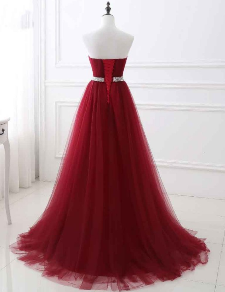 Aline Beading Belt Long Charming Prom Dresses, Floorlength Evening