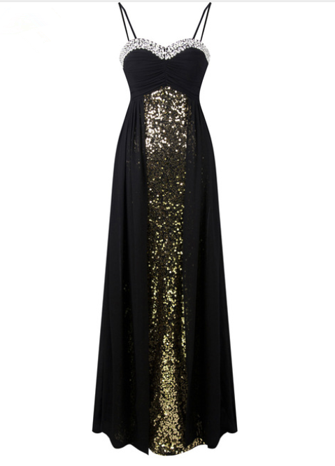 Long Prom Dresses Sequin Ruched Beading Prom Dress on Luulla