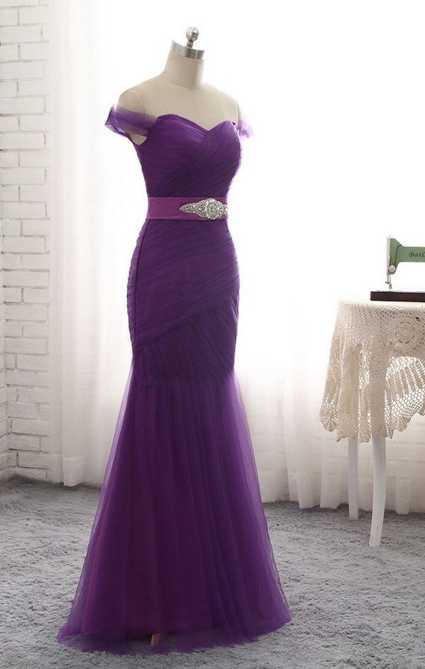 Sexy Purple Halter Appliques Lace Mermaid Evening Gown JTE137 main image 1