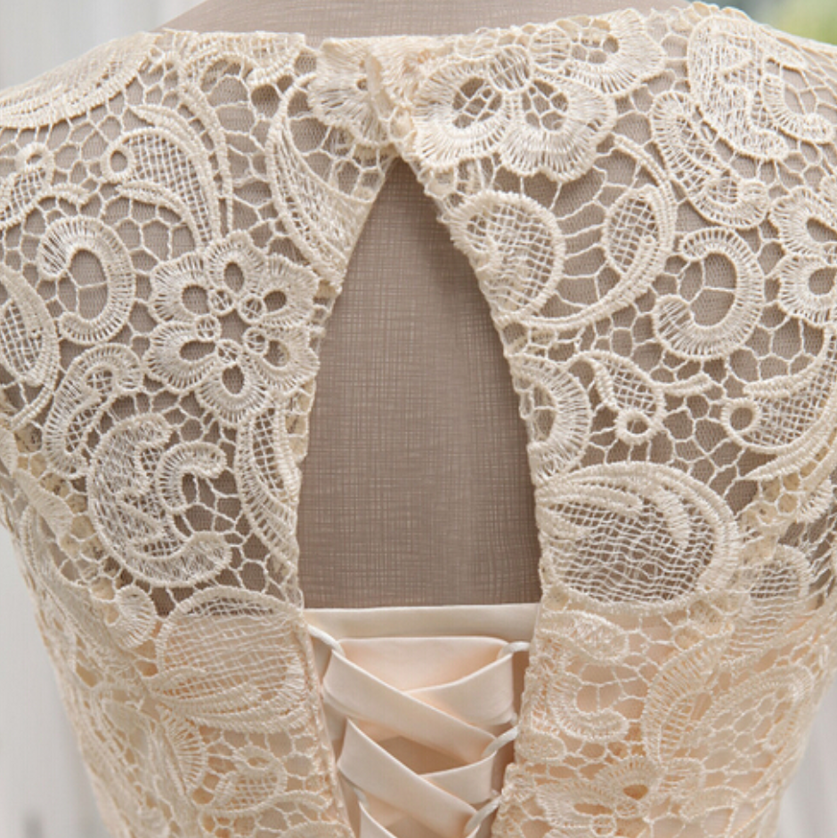 champagne lace ball gown prom dresses long evening dress