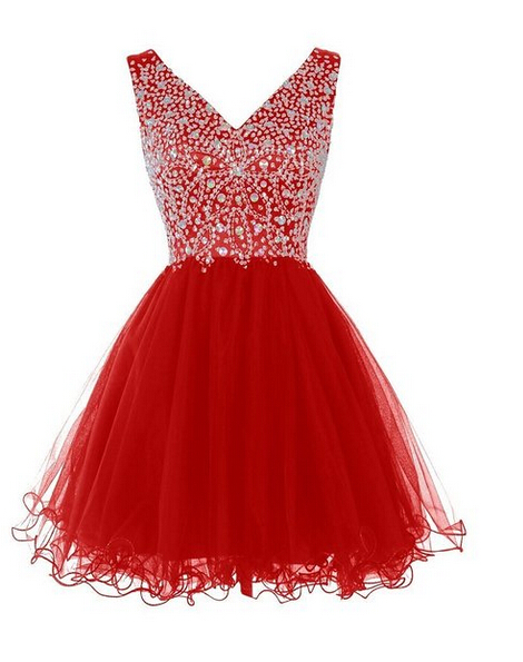 Tulle Homecoming Dress, Homecoming Dress,Red Homecoming Dress,Tulle ...