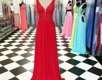 Red Prom Dresses,Prom Dress,Red Prom Gown,Lace Prom Gowns,Elegant Evening Dress,Modest Evening Gowns,Simple Party Gowns,2016 Lace Prom Dress