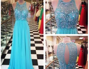 Blue Prom Dresses,Chiffon Prom Gowns,Sparkle Prom Dresses,Long Party Dresses,Simple Prom Dress,Elegant Evening Gowns,Modest Prom Gowns,Beaded Bodice Evening Gowns